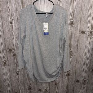 Planet Motherhood Maternity NWT Light Heather Grey Long sleeve Size 3X NWT